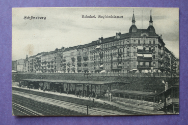 Ansichtskarte AK Berlin Schöneberg 1912 Bahnhof Siegfriedstrasse Häuser Ortsansicht Architektur